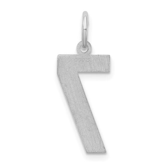 Sterling Silver, Jersey Collection, Medium Number 7 Pendant - Picture 3 of 5